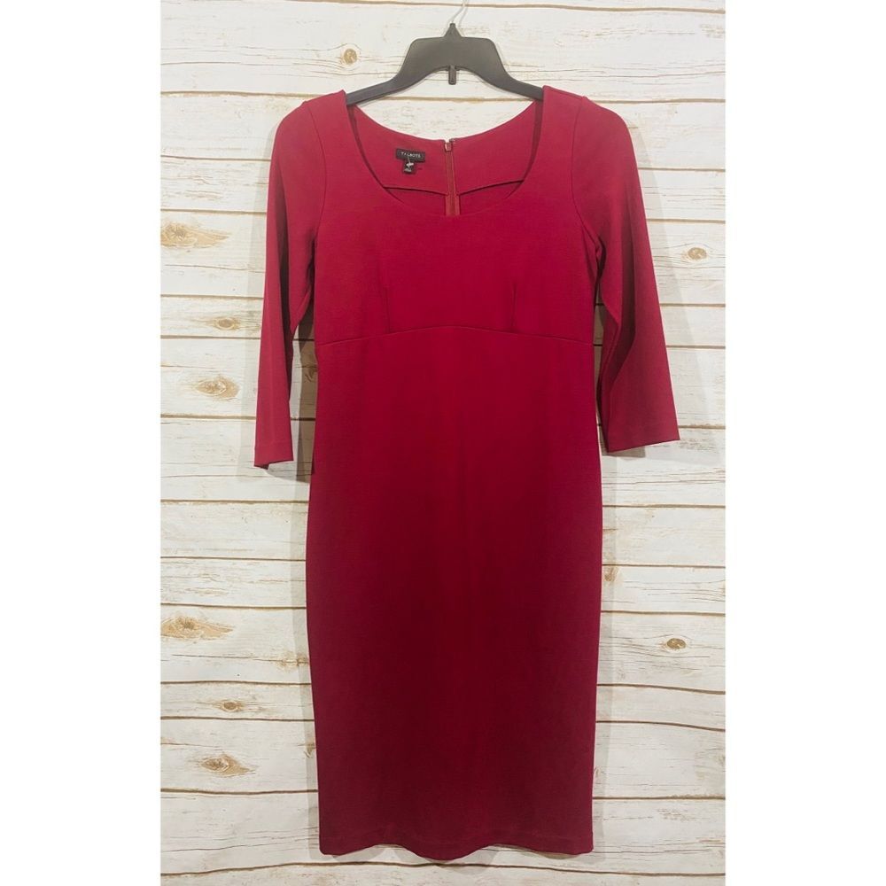 Talbots Burgundy Long Sleeve Dress